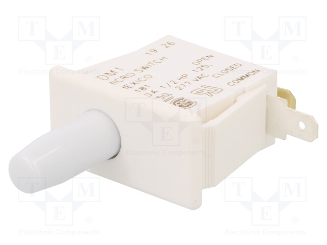 Switch: door; Pos: 2; SPDT; 10A/125VAC; Leads: 4,8x0,5mm connectors
