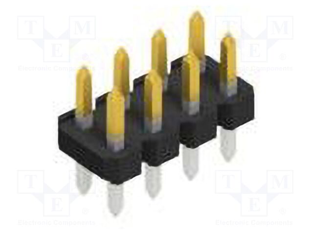 Connector: pin strips; pin header; male; PIN: 8; 2.54mm; THT; 2x4