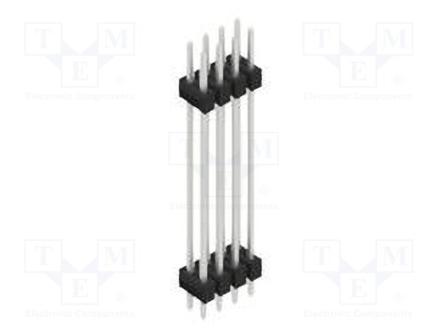 Connector: pin strips; pin header; male; PIN: 8; 2.54mm; THT; 2x4