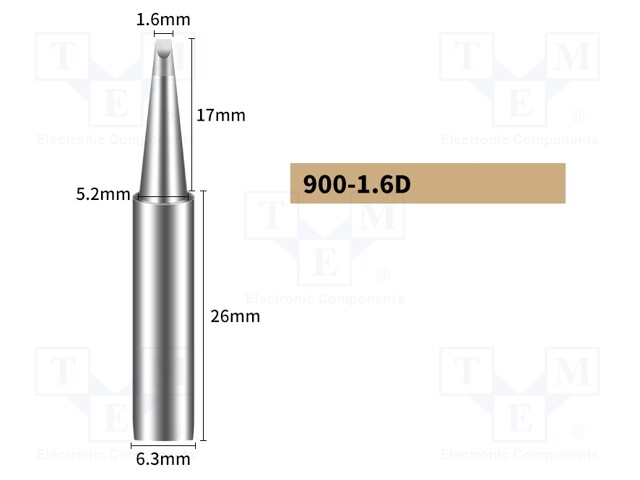 Tip; chisel; 1.6mm; for soldering station; BK969