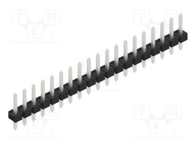 Connector: pin strips; pin header; male; PIN: 19; 2.54mm; THT; 1x19