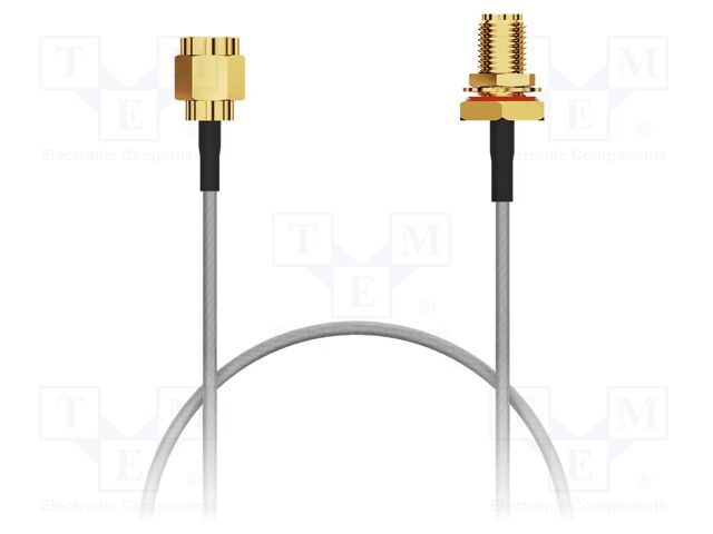 Cable; SMA male,SMA female; brown; -40÷125°C; 0÷3GHz; 100mm; 50Ω