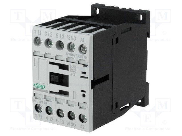 Contactor: 3-pole; Auxiliary contacts: NC; 42VAC; 9A; NO x3; 690V