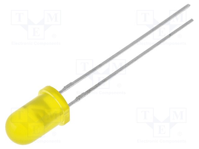LED; 5mm; yellow; 20mcd; 60°; Front: convex