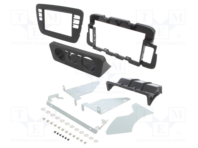 Radio mounting frame; Seat,VW,Škoda; 2 DIN; black