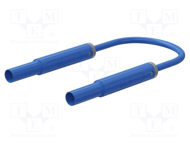 Test lead; 19A; banana plug 4mm,both sides; insulated; Len: 1m