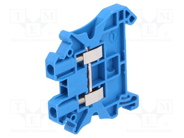 Splice terminal: rail; 0.14÷2.5mm2; ways: 1; terminals: 2; blue