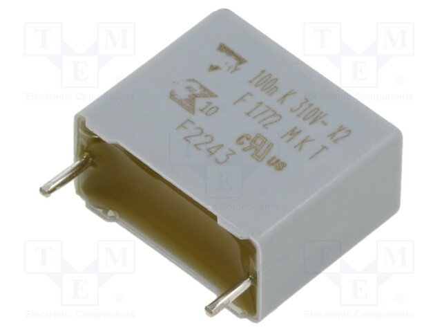 Capacitor: polyester; 100nF; 310VAC; 630VDC; 15mm; ±10%; -40÷110°C