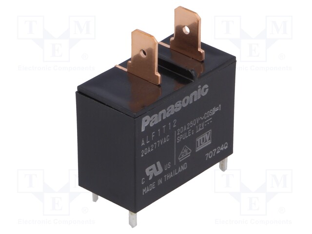 Relay: electromagnetic; SPST-NO; Ucoil: 12VDC; Icontacts max: 25A
