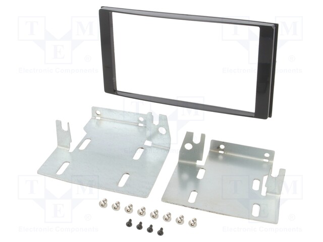 Radio mounting frame; Subaru; 2 DIN; black gloss