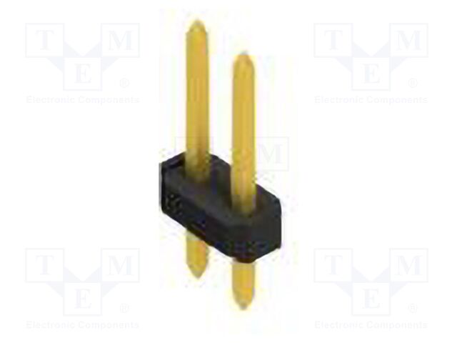 Connector: pin strips; pin header; male; PIN: 2; 2.54mm; THT; 2x1