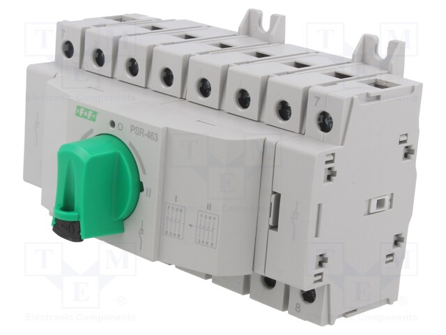 Module: mains-generator switch; Poles: 4; 415VAC; 63A; IP20