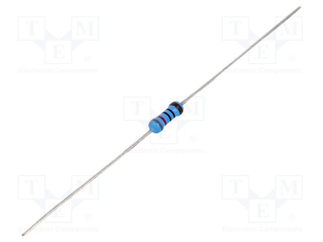 Resistor: thin film; THT; 820Ω; 600mW; ±5%; Ø2.5x6.5mm; 50ppm/°C