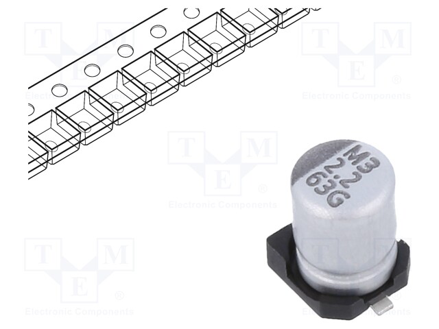 Capacitor: electrolytic; SMD; 2.2uF; ±20%; -55÷105°C; Series: GSC