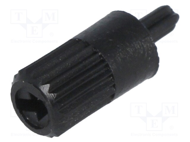 Knob; shaft knob; black; Ø5mm; Application: CA6