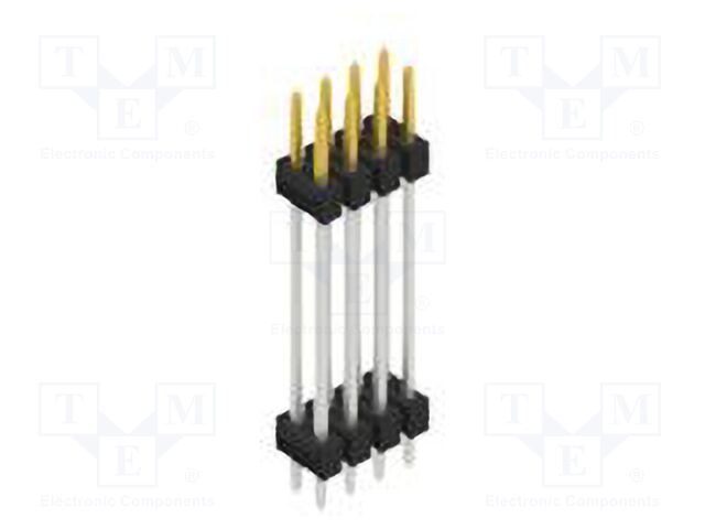 Connector: pin strips; pin header; male; PIN: 8; 2.54mm; THT; 2x4