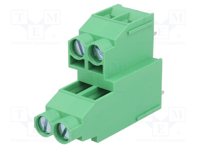 PCB terminal block; angled 90°; 6.35mm; ways: 4; on PCBs; 4mm2