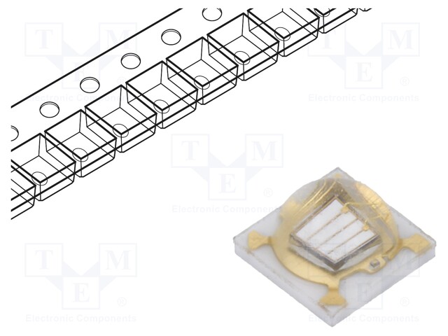 LED; 3.45x3.45x2.13mm; ultraviolet; 130°; 500mA; λd: 400-410nm