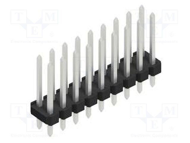 Connector: pin strips; pin header; male; PIN: 18; 2.54mm; THT; 2x9