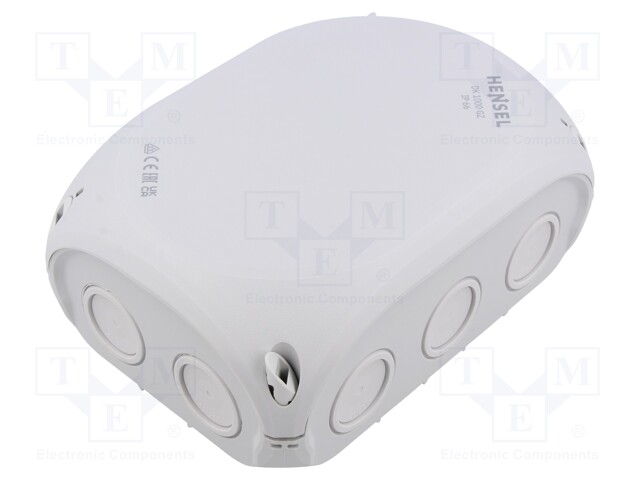 Enclosure: junction box; IP66; with membrane cable glands; grey