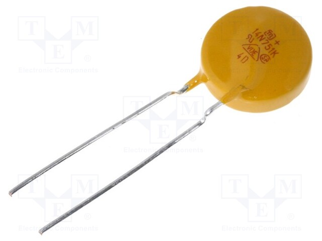 Varistor: metal-oxide; THT; 460VAC; 615VDC; 750V; ±10%; 4.5kA; 180J