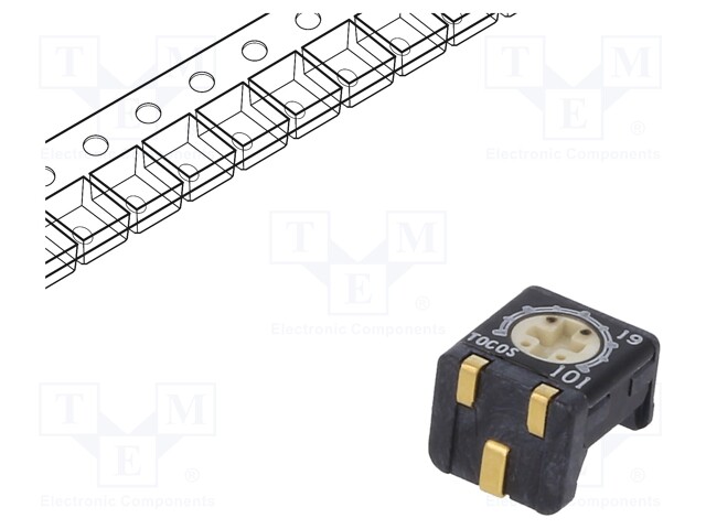 Potentiometer: mounting; single turn; 100Ω; 250mW; SMD; ±20%