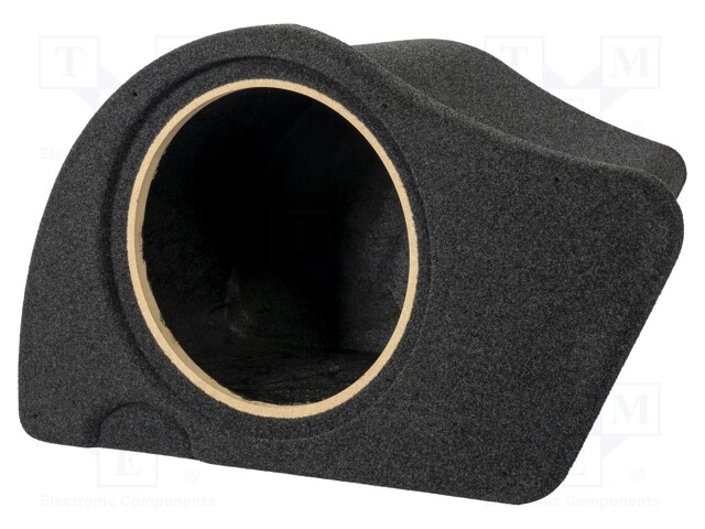 Car loudspeaker enclosure; MDF; black melange; textil; 17l; 250mm