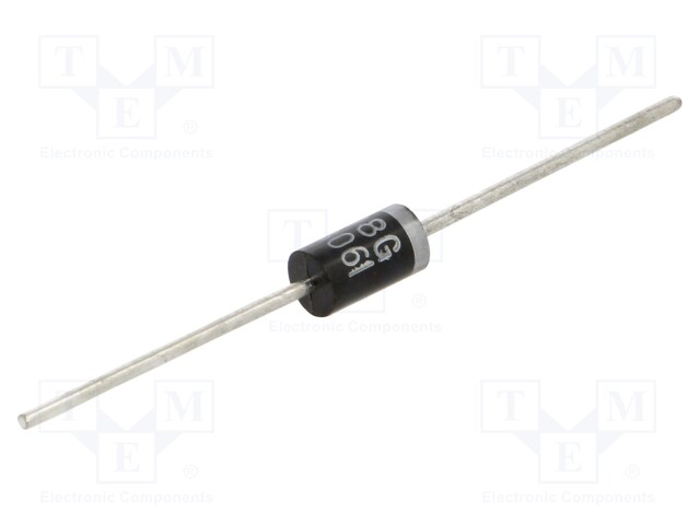 Diode: rectifying; THT; 1kV; 3A; Ammo Pack; DO201AD; Ufmax: 1.1V