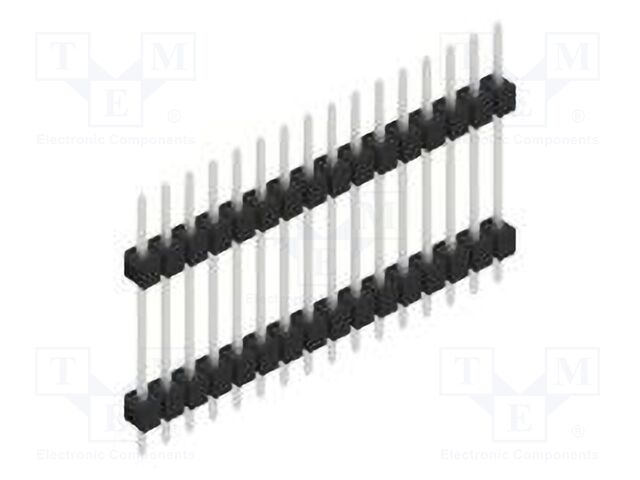 Connector: pin strips; pin header; male; PIN: 16; 2.54mm; THT; 1x16