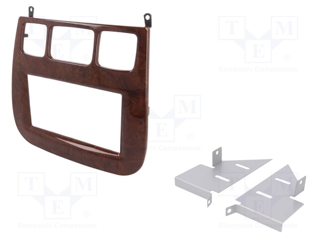 Radio mounting frame; Mercedes; 2 DIN; brown