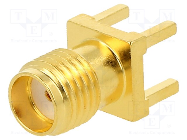 Socket; SMA; female; vertical; 50Ω; SMT; on PCBs; teflon