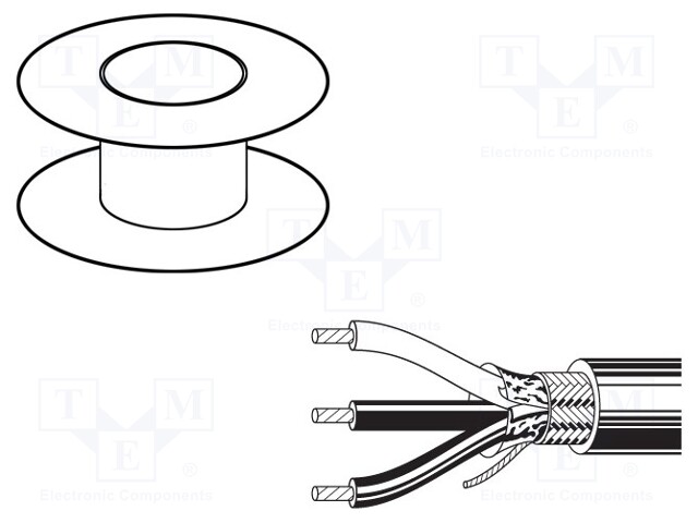 Wire; CC Link; 3x20AWG; stranded; Cu; PVC; red; 305m