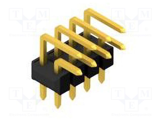 Connector: pin strips; pin header; male; PIN: 8; 2.54mm; THT; 2x4