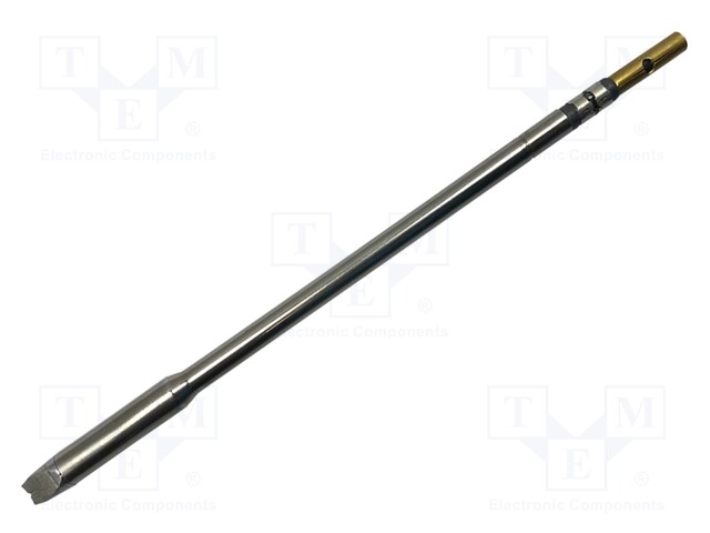 Soldering Iron Tip, Chisel, V Groove, 925°F Temperature, 5.3 mm x 8.3 mm, HCV Series