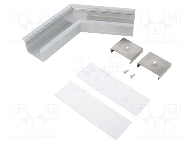 Connector 120°; silver; aluminium; Application: VARIO30-07