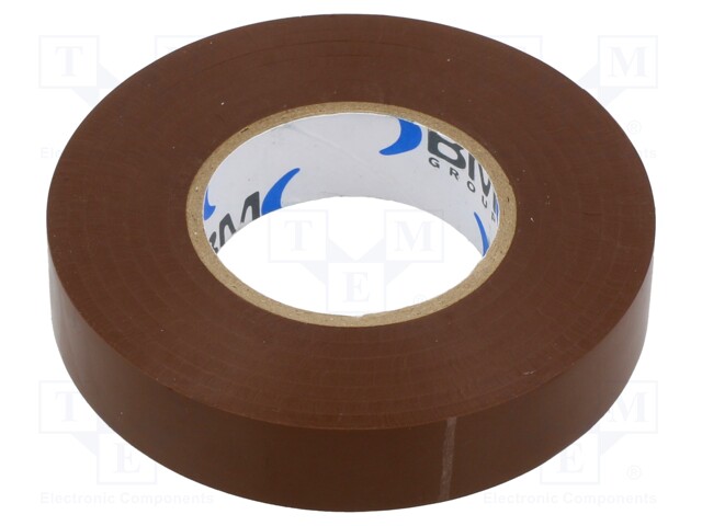 Tape: electrical insulating; W: 15mm; L: 25m; Thk: 0.15mm; brown