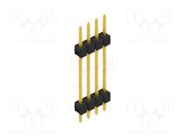 Connector: pin strips; pin header; male; PIN: 4; 2.54mm; THT; 1x4