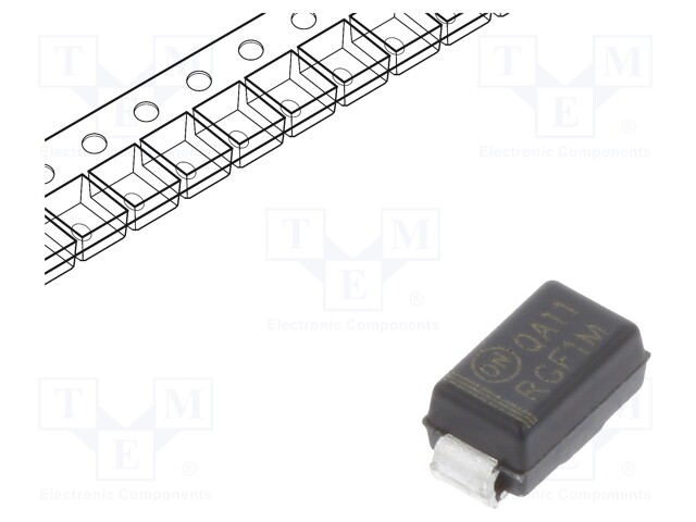Diode: rectifying; SMD; 1kV; 1A; 500ns; Package: reel,tape; SMA