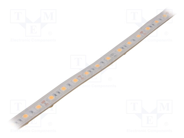 LED tape; white warm; 5050; 12V; LED/m: 60; 10mm; white PCB; IP65