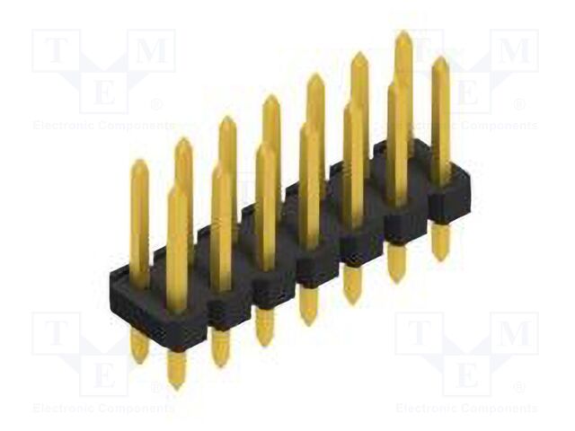Connector: pin strips; pin header; male; PIN: 14; 2.54mm; THT; 2x7