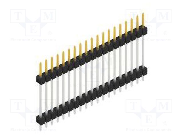 Connector: pin strips; pin header; male; PIN: 19; 2.54mm; THT; 1x19