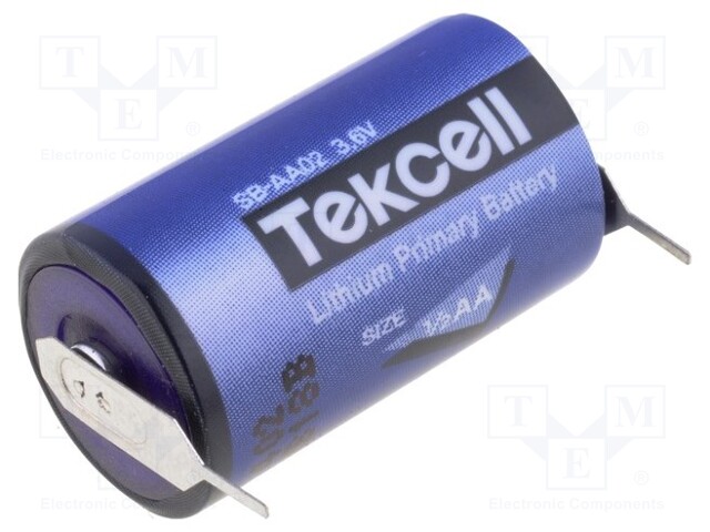 Battery: lithium; 3.6V; 1/2AA; for PCB; Ø14.3x24.6mm; 1200mAh