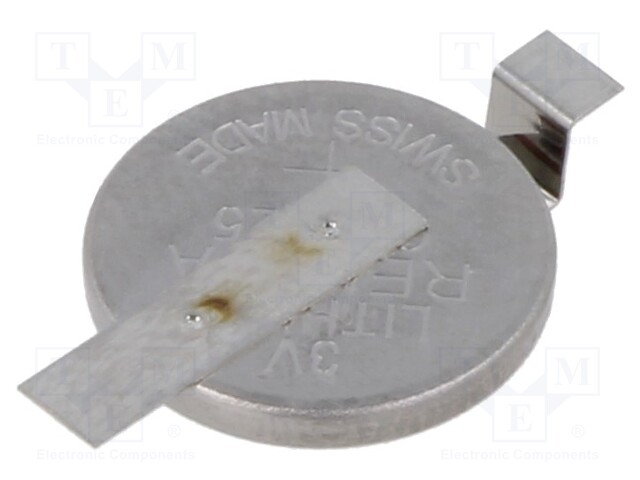 Battery: lithium; 3V; CR1225,coin; 48mAh; non-rechargeable