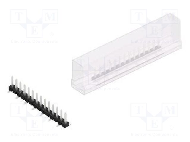 Connector: pin strips; pin header; male; PIN: 14; 2.54mm; SMT; 1x14