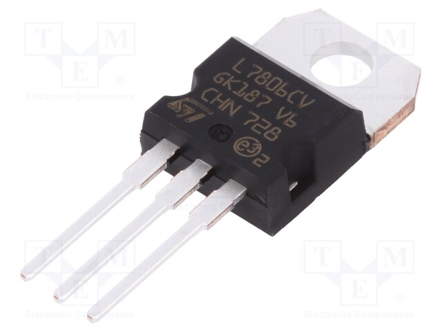 IC: voltage regulator; linear,fixed; 6V; 1.5A; TO220; THT