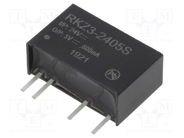Converter: DC/DC; 3W; Uin: 21.6÷26.4V; Uout: 5VDC; Iout: 600mA; SIP7
