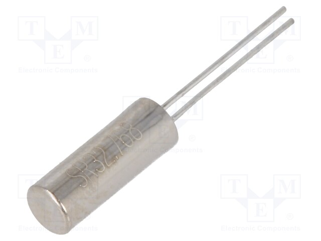 Resonator: quartz; 32.768kHz; ±20ppm; 12.5pF; THT; TC38; Ø3x8mm