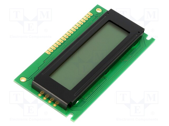Display: LCD; alphanumeric; FSTN Positive; 16x2; 84x44x10.5mm; LED