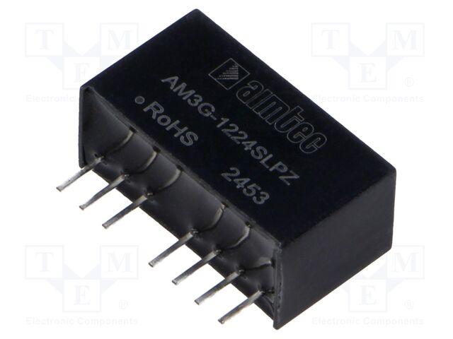Converter: DC/DC; 3W; Uin: 9÷18V; Uout: 24VDC; Iout: 125mA; SIP8; THT