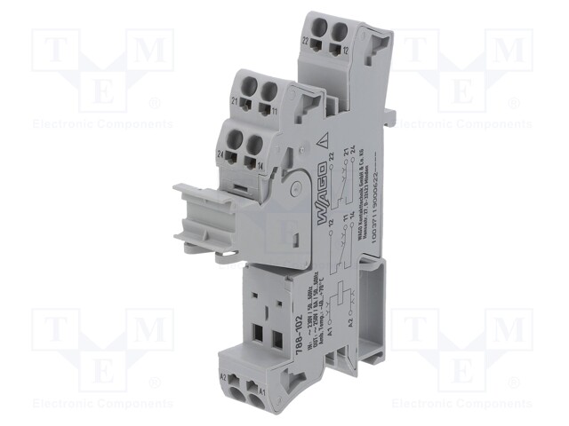 Socket; 8A; 300VAC; Mounting: DIN; -40÷70°C; 86x54x15mm; max.300VDC